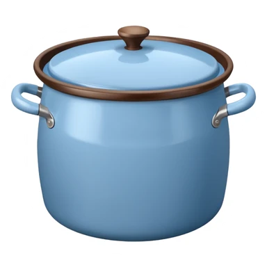 cooking pot powder blue   sticker