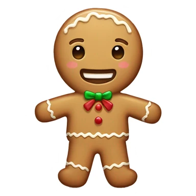 Beige gingerbread man cute  sticker