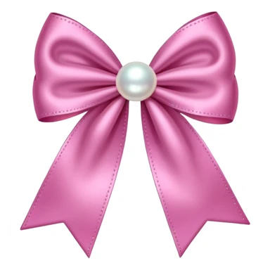 Pink bow with pearl sticker