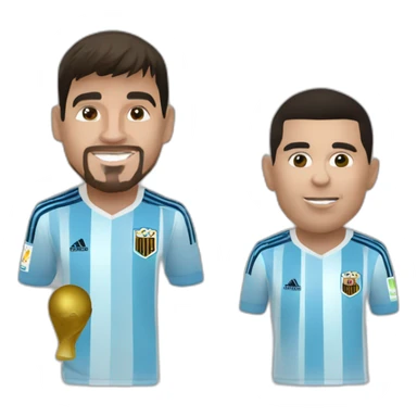 Messi et ronaldo et Maradona  sticker