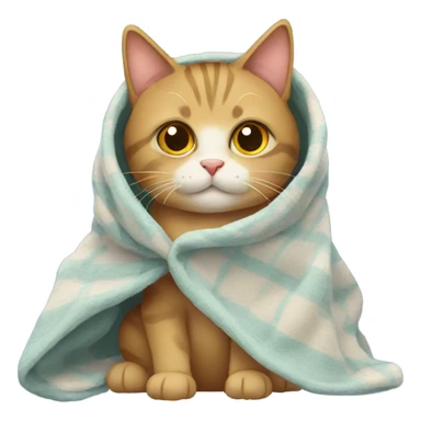 cat wearing blanket sticker