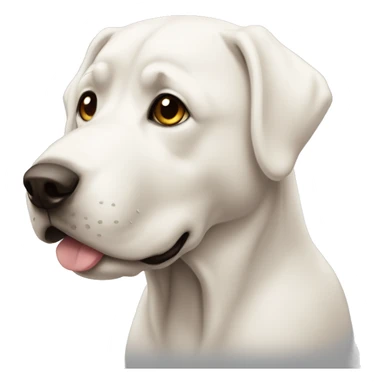 white ladrador sad closeup sticker