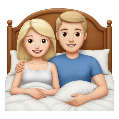 White man and white woman in bed together  sticker