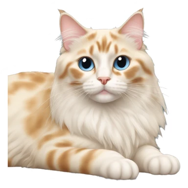 flame point ragdoll cat laying down sticker