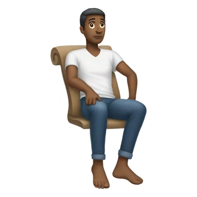 Man with feet up sticker