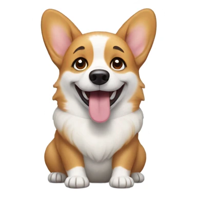 Happy corgi sticker