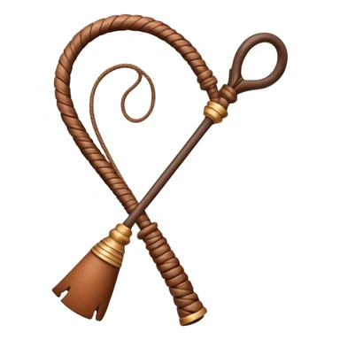 cowboy whip object icon, coiled leather whip, wooden handle, western style, 3D cartoon, mobile game icon style, centered, clean background, soft shadow, no text, no watermark
 sticker
