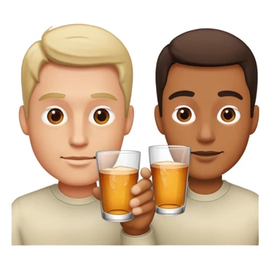 Two men are drinking sticker