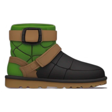 Ninja turtle wearing Black ugg boots sticker