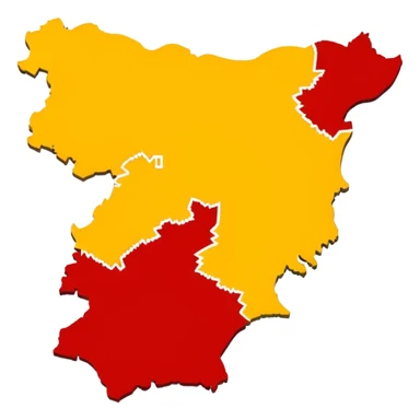 Create a emoji for Karnataka Map typed top yellow and bottom red sticker