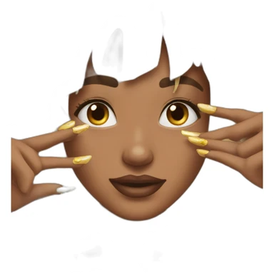 woman who does these nails and her hair sticker