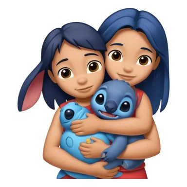 Lilo hugs stitch sticker