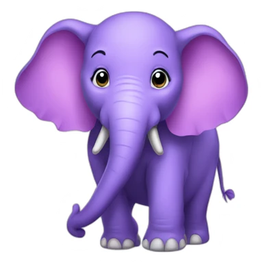 purple elephant sticker