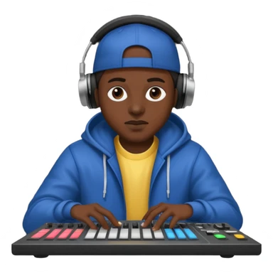 Rapper making beats sticker