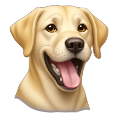 yellow lab baring teeth sticker