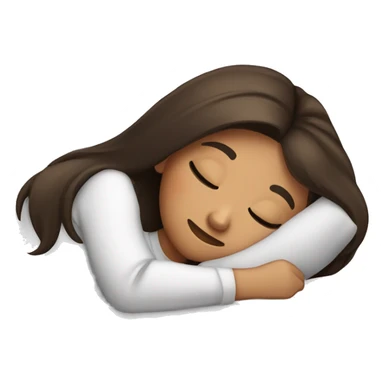 Brunette girl nap time sticker