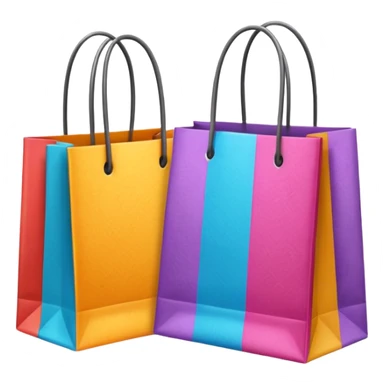 2 beautiful shopping bag with details sticker