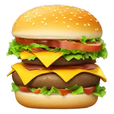 Hamburger eating hamburger sticker