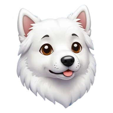 snowy dog in nature sticker