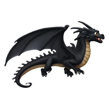 black flying dragon  sticker