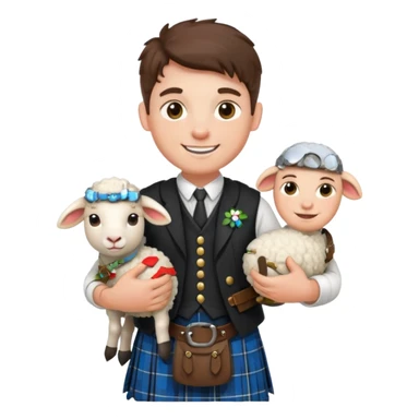 a scottish that loves sheep and likes innovation sticker