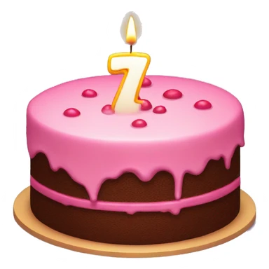 A birthday cake with 2 candles. One candle is a number 1 and the other candle is a number 7 sticker