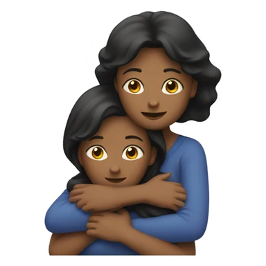 Two women hug sticker