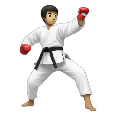 A taekwondo player sticker