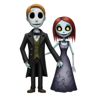 jack and sally  sticker