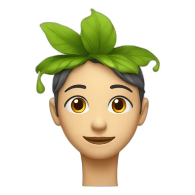 Une fleure avec un visage sticker