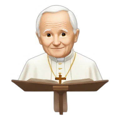 John Paul Ii doing uwu sticker