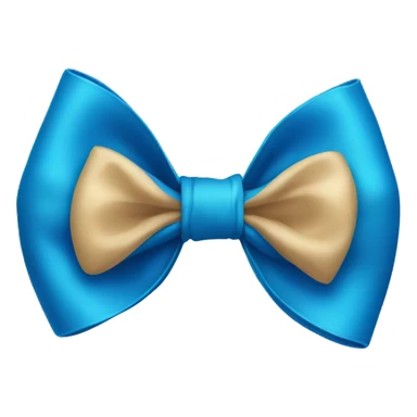 blue hair bow sticker
