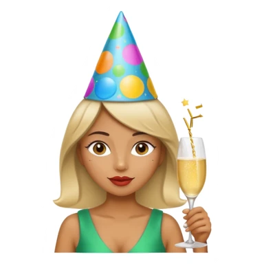 Pool party girl face sticker