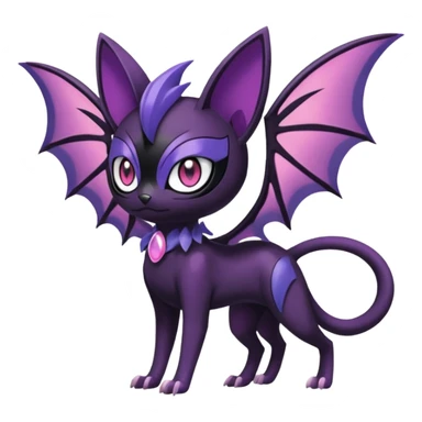 Meloetta-Purrloin-Nargacuga-Noibat-Pokémon-Fakémon-fusion-hybrid-creature sticker