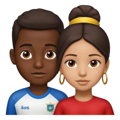 El Salvador boy and venezolan girl sticker