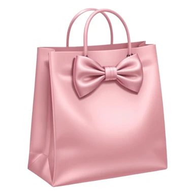 light pink shopping bag with bow emoji  sticker