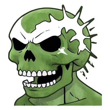 Skull face Skull that explodes sticker