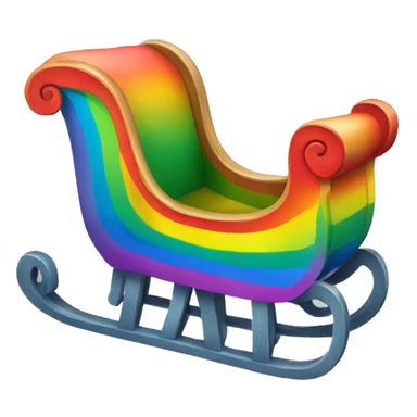 Rainbow sleigh sticker