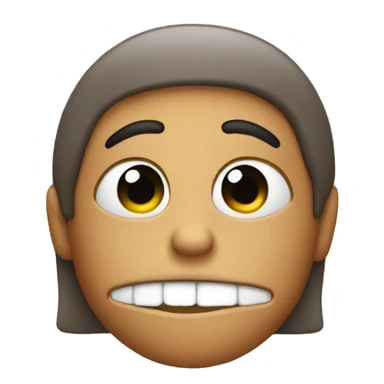 Chill face with hand over mouth sticker