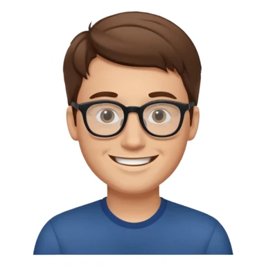 garcon blanc cheveux brun sociable qui discute avec des amis sticker