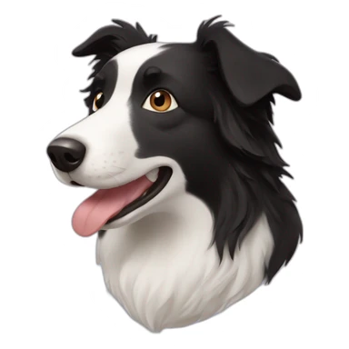 Border collie mole snout sticker