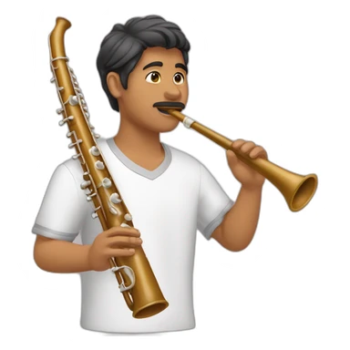 Erlandskian Jawekauo Flute horn Instrument Ethnic sticker