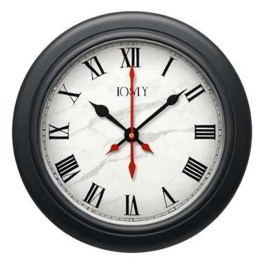 White marble effect Clock sticker