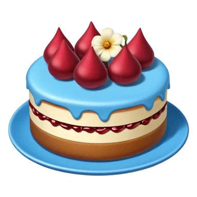 Yuvarlak mavi tek ama ınstagram'daki gibi öyle orijinal kek sticker