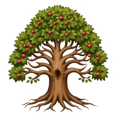 family tree with long roots sticker