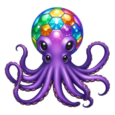 boule disco et poulpe sticker