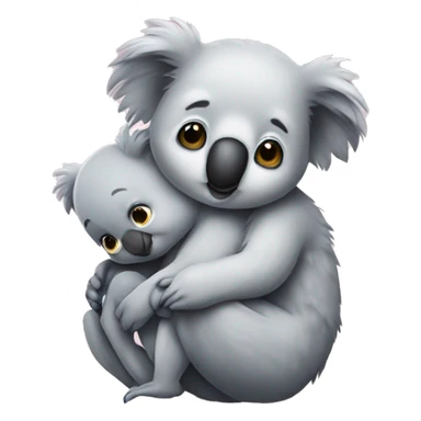 Baby chiken hugging koala  sticker