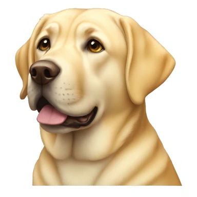 yellow lab named kinda chubby  sticker