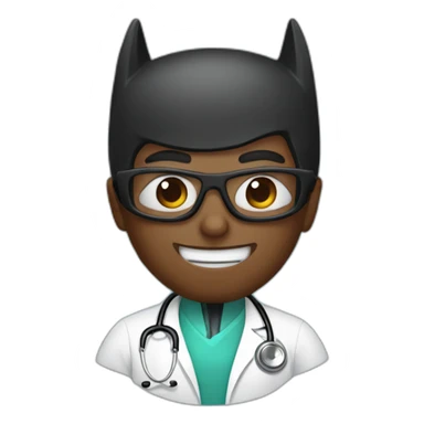 Bat man as a doctor sticker