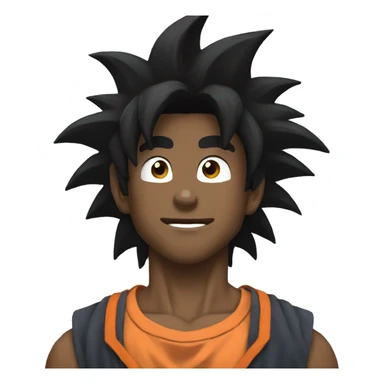 Black goku sticker